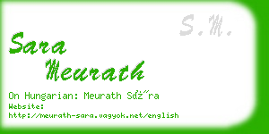 sara meurath business card